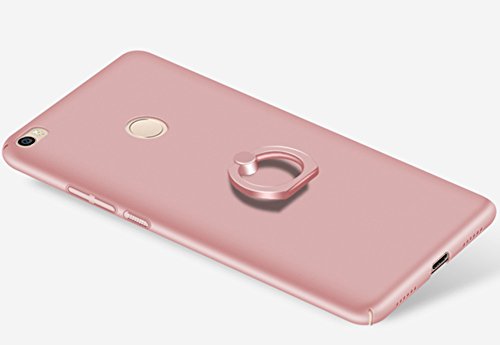 XMT Xiaomi Mi Max 2 6 44  Funda PC Hard Gel Funda Con Ring Stand Protective Case Cover para Xiaomi Mi Max 2 Smartphone  Rosa Claro 