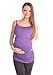 New Comfy Maternity Spaghetti Strap Top Camisole Vest Size 8 10 12 14 16 18 8010 Variety of Colours (16, Violet)