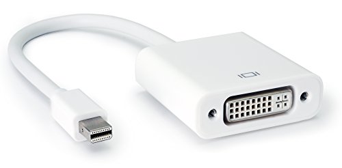 MyGadget Mini Displayport auf DVI Adapter - DP Konverter Kabel - Zubehör für Apple MacBook Air, Pro, iMac, Mac, Surface Pro, Lenovo in Weiß