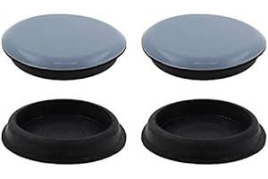 Lifeswonderful - 4x EasyMove PTFE Teflon Glider Furniture Castor Cups - 45mm