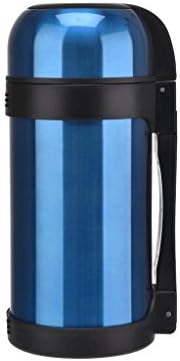 DELICATEWNN Modern Fashion 304 Stainless Steel Hot Water Bottle Heat Preservation High Capacity Outdoor Travel Insulation Pots Warm Pot Kettle Insulation Cup 1.2L ( Color : Blue )