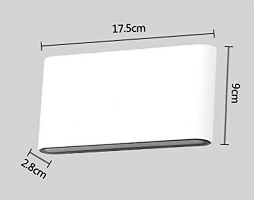 Lightess 12W Moderne LED Wandleuchte Außenwandleuchte Außenwasserdichten Outdoor-Wandleuchten quadratische Form Gartenbeleuchtung Balkon Gang Wandlampe Nachttischlampe, kaltes Weiß（Der Hauptbereich der Verwendung sind Indoor und Outdoor） - 8