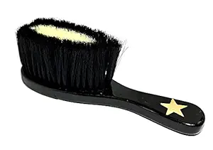 Foreign Holics Professional Wooden Base Barber Neck Hair Duster Brush for Salon And Home Use -Black