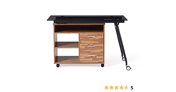 niccol glass top adjustable study table