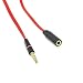 Produktbild iProtect Verlängerungskabel für Monster Beats by Dr. Dre 3,5mm Klinkenstecker Verbindungskabel in rot