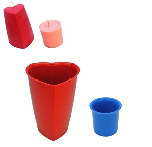 ProopsCandle Mould Set x 2, Valentine Heart Shaped Mould & Votive Candle Mould (S7748). Free UK Postage