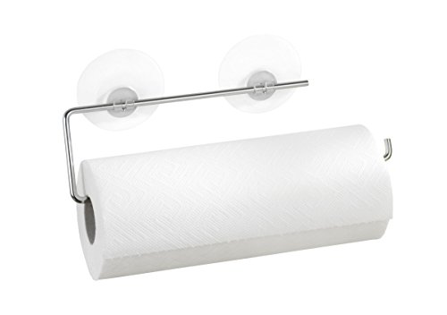 Wenko 53130100 Static Loc Küchenrollenhalter chrom, verchromtes Metall, silber glänzend