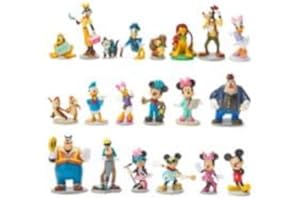 Disney Store Official Mickey Mouse and Friends Mega Figurine Set, 20 Character Toys Featuring Mickey, Minnie, Donald, Daisy, Goofy and Pluto, Detailed Figures, Suitable for Age 3+