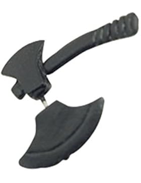 Sun Shop Damen Mädchen Modeschmuck Punkrock Stereo Axt Ohrstecker Ohrringe Nur Ein Ohr