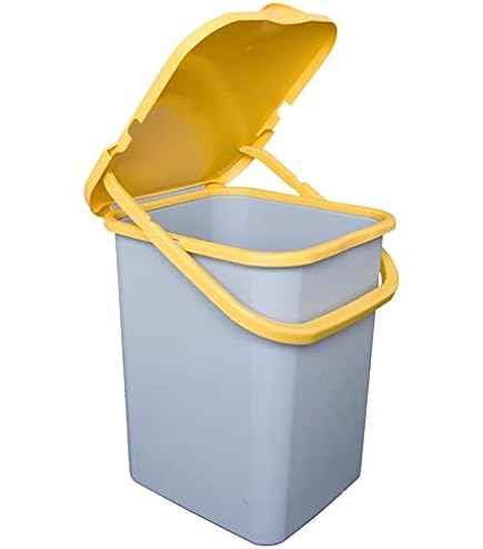 Ecoplast Pattumiera Differenziata 20 Litri Gialla - Plastica Riciclata Made In Italy - Foto 3