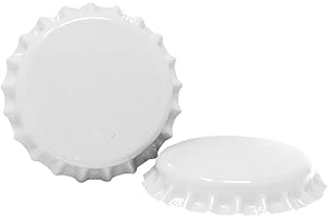 HUGSTER Crown Cap Metal Bottle Tops (26mm-Daraform Liner) Home Brew Beer Bottle - (Various) (White, 150)