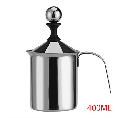 Preisvergleich Produktbild Dergtgh 400ML / 800ml Handbuch Milchaufschäumer Edelstahlgewebe Milch Creamer Schaum-Mesh Kaffee Schäumer Creamer