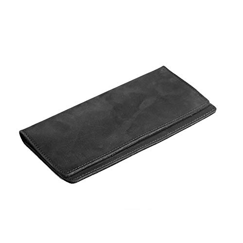 Preisvergleich Produktbild KTCLJ Geldbeutel MäNner Herren Retro Leder Geldbörse Lange ultradünne Oberschicht Einfache Crazy Horse Man Tasche