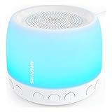 Elesories White Noise Machine Baby, Sound Machine With Soft Nursery Night Light, 13 Soothing Sounds For Baby Kids Adults, 5 Timers, Memory Function For Office Privacy Rest Travel