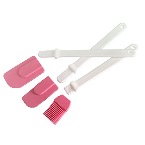 3Stk. (Pfannenwender, Spachtel, Küchenpinsel) DIY Silikon Schaber Sweep Kuchen Kuchen Backen Werkzeuge Spatel Zum Kochen Backen – Pink - 2