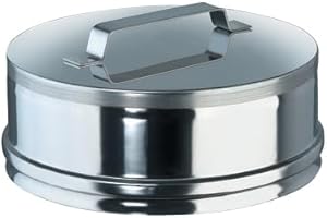 Brico Kit - Tappo con maniglia cieco mono parete acciaio inox - Diametro: 130mm