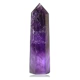 Xiannvxi 2" Amethyst Crystal Wand Healing Amethyst Tower Amethyst Gift Natural Crystal Gemstone Hexagonal Amethyst Points For Reiki Meditation Energy Direction