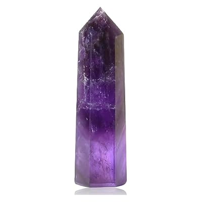 Xiannvxi 2" Amethyst Crystal Wand Healing Amethyst Tower Amethyst Gift Natural Crystal Gemstone Hexagonal Amethyst Points For Reiki Meditation Energy Direction