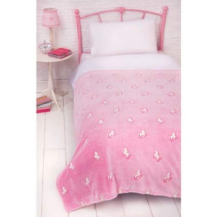 RA-HOMESTORE Super soft and Comfortable Kids Glow in the Dark Throw - Unicorn RA-HOMESTORE Super soft and Comfortable Kids Glow in the Dark Throw - Unicorn