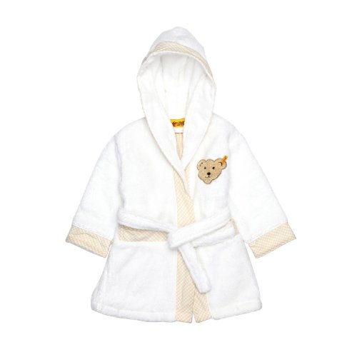 Steiff Unisex Baby Long Sleeve Bathrobe -  White - 4 Years