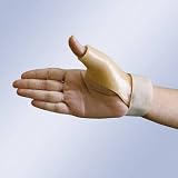 Férula postural de pulgar Orliman FP-D71/FP-I71 fabricada en termoplástico, con forro de plastazote y cierre con cincha de velcro a nivel de muñeca.