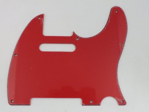 Red 3 ply Scratch Plate pickguard to fit USA/Mex 8 hole TELECASTER
