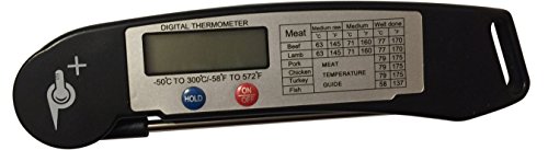 Thermaspike Lebensmittel- und Fleisch-Thermometer/ Temperatur-Meßgerät, inklusive Batterie, besonders schnelle Messungen Black with Magnet - 2