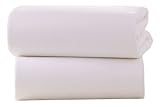 Clair de Lune Crib Cotton Jersey Flat Sheets (Pack of 2, White)