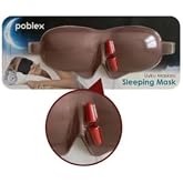 Poblex 3D Uyku Maskesi Kahve Rengi + Kulak Tıkacı