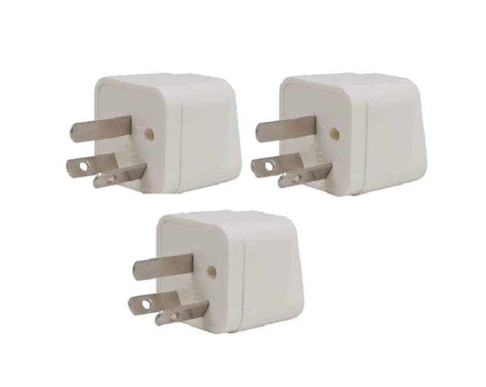 Mute Universal Electrical Conversion Travel Adapter 3 Pin Plug Compatible India to Australia,New Zealand,China & More Type I Plug (Pack of 3)