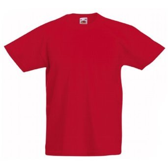 Fruit of the LoomPlain Childrens Red T Shirt All Ages (Age 14-15)OEKO-TEX STANDARD 100