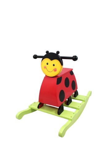 Fantasy Fields by Teamson Magic Garden Childrens Wooden Kids Rocking Ladybird Horse seat W-11641A