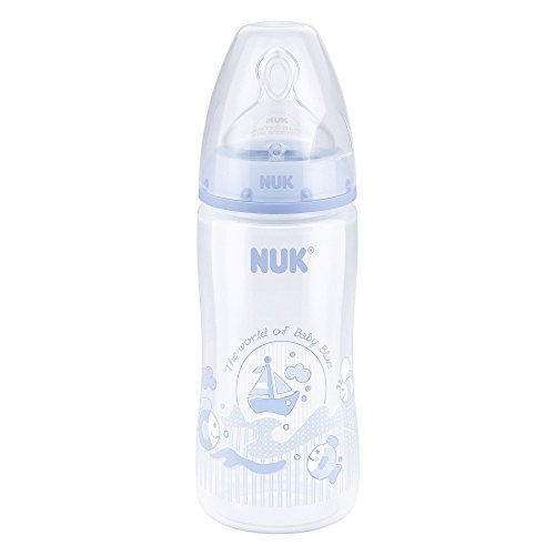 NUK Anti-Kolik-Weithals-Flasche First Choice Plus 300 ml, Kunststoff, 0-6M Fläschchen