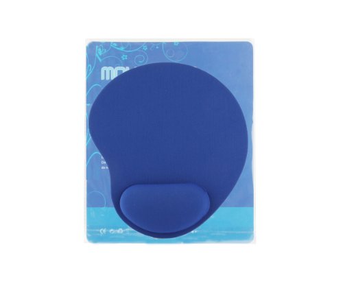 wortek Mauspad aus Stoff mit gummierter Unterseite & Handballenauflage für ergonomische Bedienung – Blau - 5