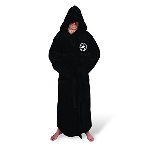 Preisvergleich Produktbild Star Wars Sith Imperium Deluxe Bademantel eingesticktes Logo Sith Robe schwarz
