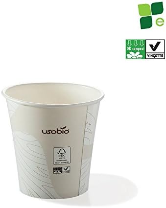 100pcs – Disposable Espresso Cups 120 ml – Biodegradable and Compostable Liners