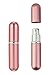 Perfume Atomiser Bottles, Refillable Travel Size, Set Of 3 Stylish Colours Black, Pink and Silver Anti Spill Funnel Included