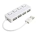Produktbild TuToy Usb Typ A Stecker Auf Usb 2.0 4 Ports Ladehub Für Smart Phone Tablet Weiß