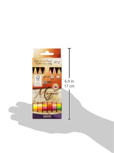 Koh-I-Noor Magic Jumbo Buntstifte mit mehrfarbiger Mine, dreieckig, farblich sortiert - 2
