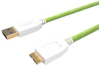 Pawtec Premium Rugged SuperSpeed USB 3.0 Type A Male to Micro-B High-Speed Charge &amp; Sync Data Cable 5 Gbps 3.3 Feet/1Meter Gold Plated, for Smartphones, External Hard Drive, Computer Devices, and Electronic Peripherals (Lime Green)