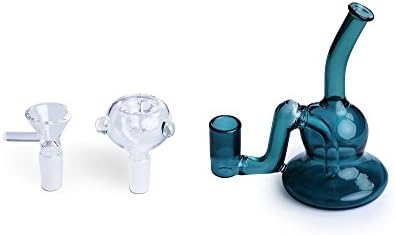 Glass Bong Pipe for Smoking Hookah Filter Handmade Cigar Water Bubbler 12cm(4.7inch) Height with Gift Box