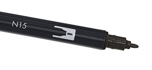 Tombow ABT-N15 Fasermaler Dual Brush Pen mit zwei Spitzen, black - 3