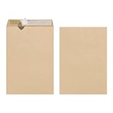 Herlitz Versandtasche C4 90 g Haftklebend, Recyclingpapier, blauer Engel, 25-er Packung, eingeschweißt, braun