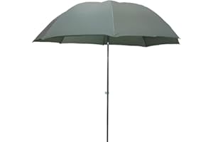 UMBRELLA HEAVEN Large Fishing Umbrella Shelter | Day Brolly Fishing System | Lightweight Carp Angling Brollies with Tilt | 75-Inch (190 cm) Span Parasol with Waterproof Canopy | Strong Match Umbrellas Without Sides