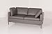 Produktbild Brühl Sofa Alba Bezug Echtleder olivia Füße Chrom