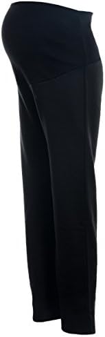 Elizabeth Brown Maternity Black Maternity Bootcut/Bootleg Trousers Regular 30", Over The Bump, Soft Stretchy Ponte Roma Jersey (18-20 Regular)