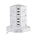 Produktbild LESHP USB Smart Ladebuchse 2 Schichten 6 USB Ports Fast Charge Power Strip 3M Kabel Anti Surge Prevention Energiespar