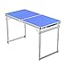 Produktbild MYAOU&Laptop desk Klapptisch rechteckige Kunststoff Falten in der Hälfte 400 kg Tragfähigkeit mit Tragegriff im Freien blau (120 * 60 * 55~70 cm)