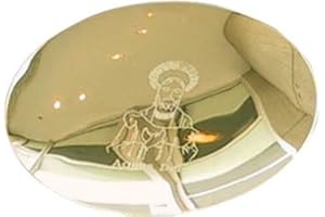 Ferrari & Arrighetti Patena in ottone dorato Agnus Dei - 14 cm