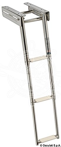 Preisvergleich Produktbild Osculati Teleskopleiter, klappbar schmal AISI316 3-stufig